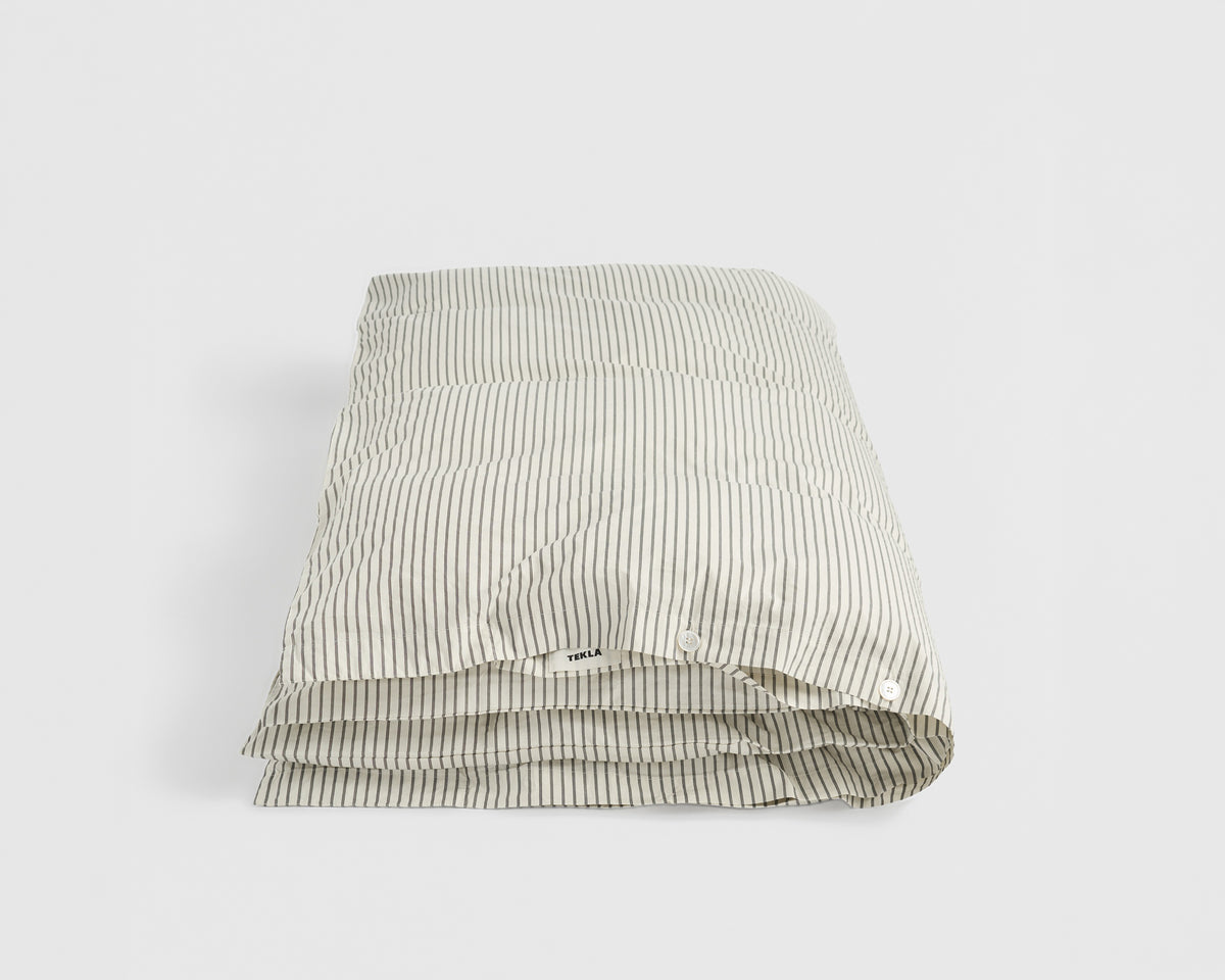 Tekla Cotton Percale Duvet Cover - Pickford Stripes
