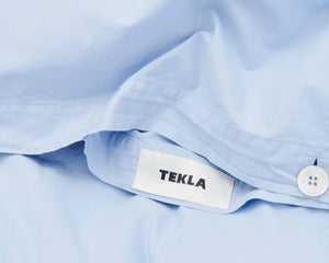 Tekla Cotton Percale Bedding - Morning Blue