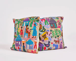 Maggie Project Embroidered Cushion Cover - Stories 003
