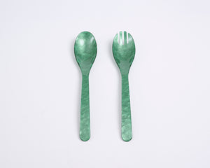 G.F Heim Söhne Salad Cutlery - Moss