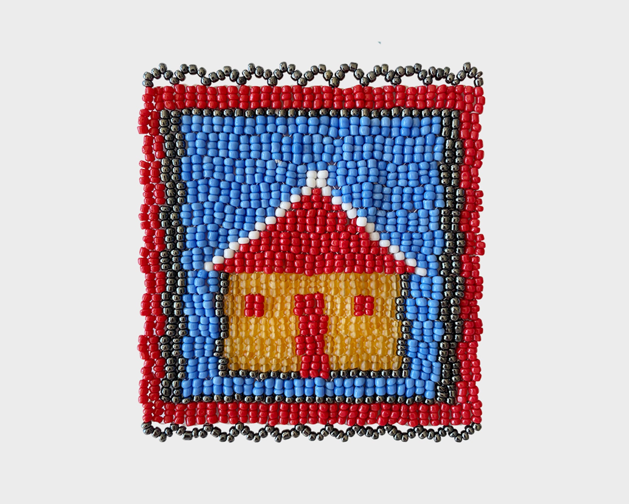 Beaded 'House' Coaster 331