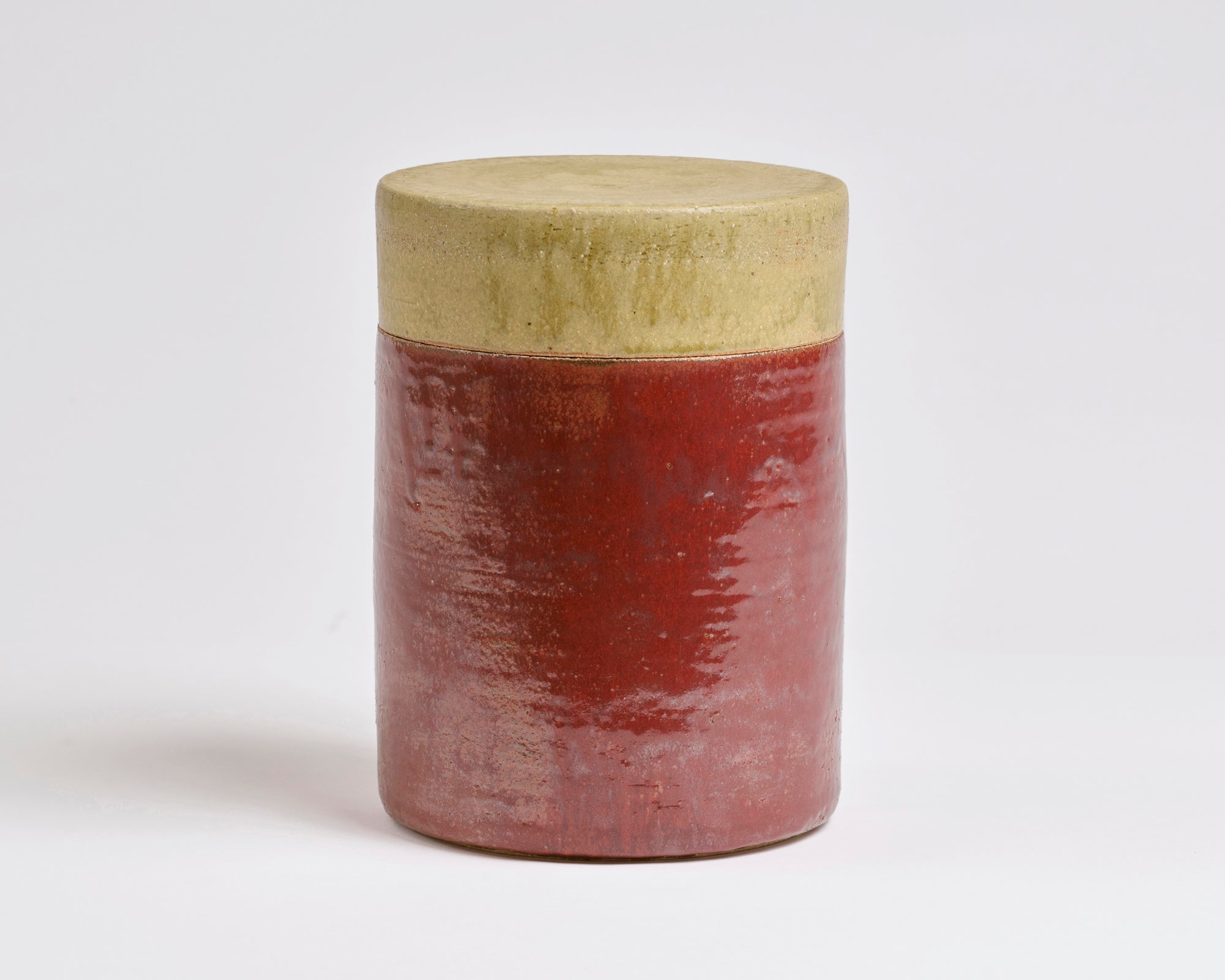 Szilvassy Ceramic Jar 014 - Redart Yellow / Red Tenmoku (Large Tall)