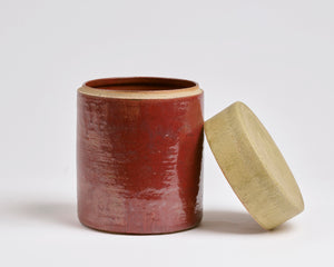 Szilvassy Ceramic Jar 014 - Redart Yellow / Red Tenmoku (Large Tall)
