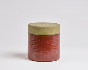 Szilvassy Ceramic Jar 011 - Redart Yellow / Red Tenmoku (Medium)