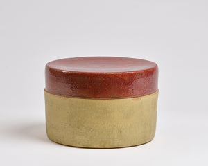 Szilvassy Ceramic Jar 013 - Red Tenmoku / Redart Yellow (Large Wide)