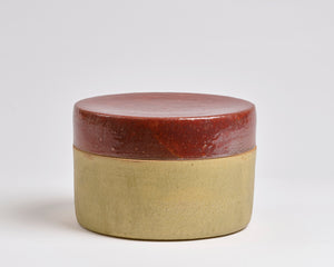 Szilvassy Ceramic Jar 013 - Red Tenmoku / Redart Yellow (Large Wide)