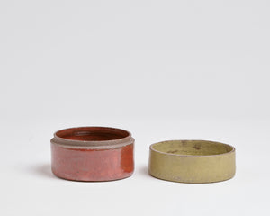 Szilvassy Ceramic Jar 005 - Redart Yellow / Red Tenmoku (XS)
