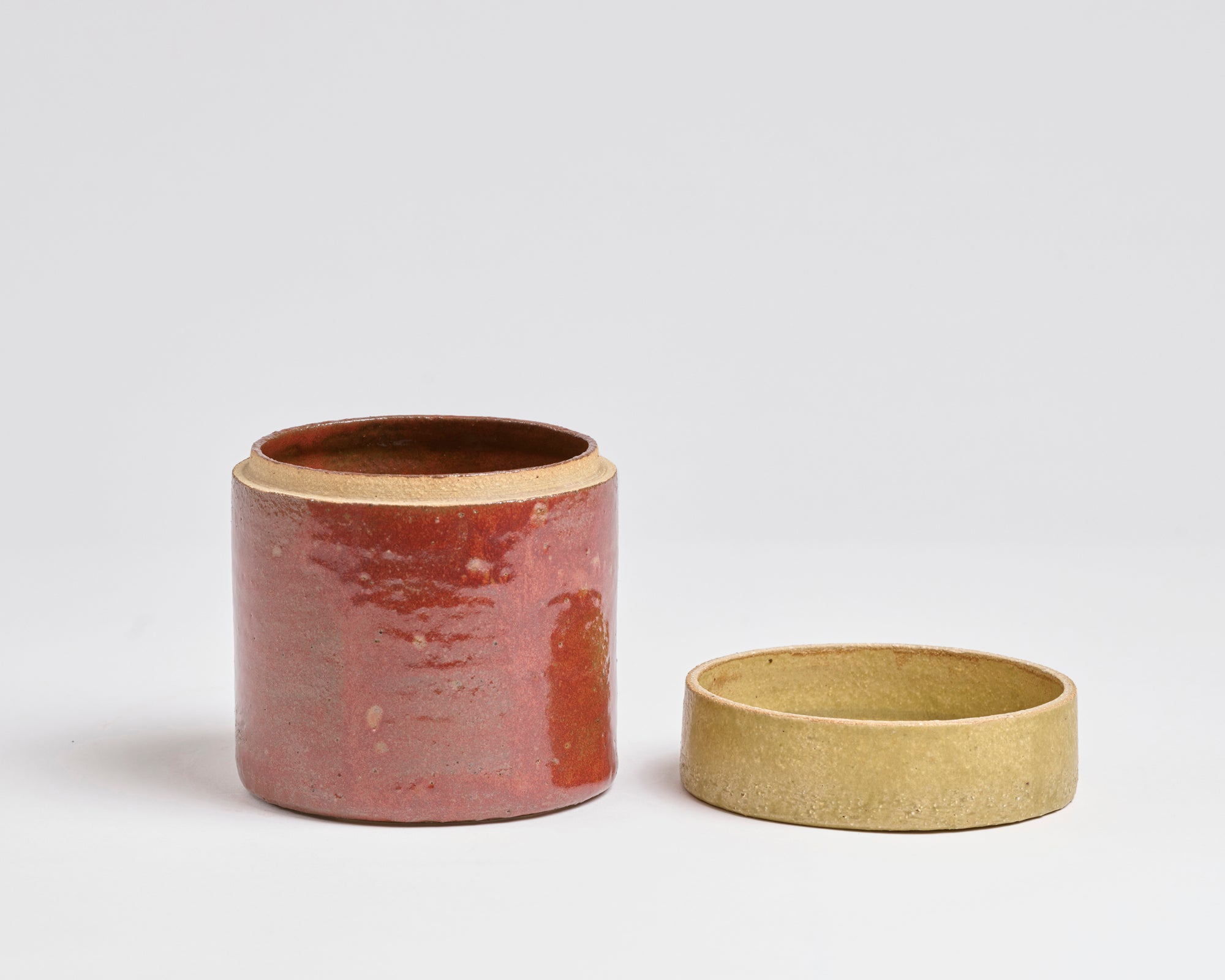 Szilvassy Ceramic Jar 007 - Redart Yellow / Red Tenmoku (Small)