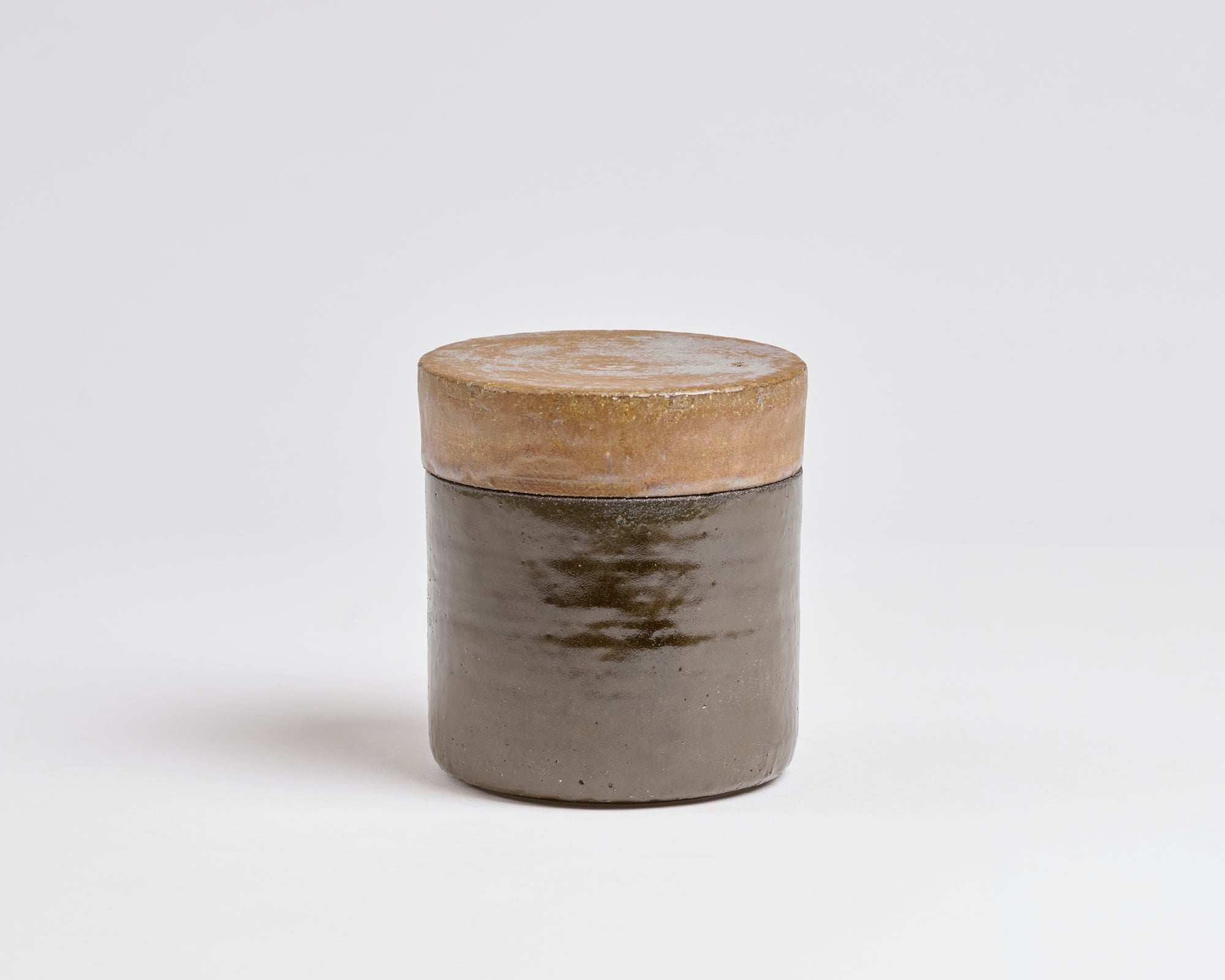 Szilvassy Ceramic Jar 008 - Tan / Umber Tenmoku (Small)