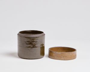 Szilvassy Ceramic Jar 008 - Tan / Umber Tenmoku (Small)