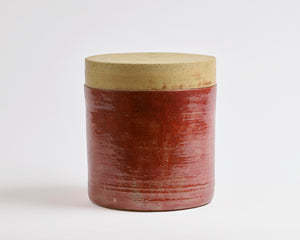 Szilvassy Ceramic Jar 016 - Redart Yellow / Red Tenmoku (XL)