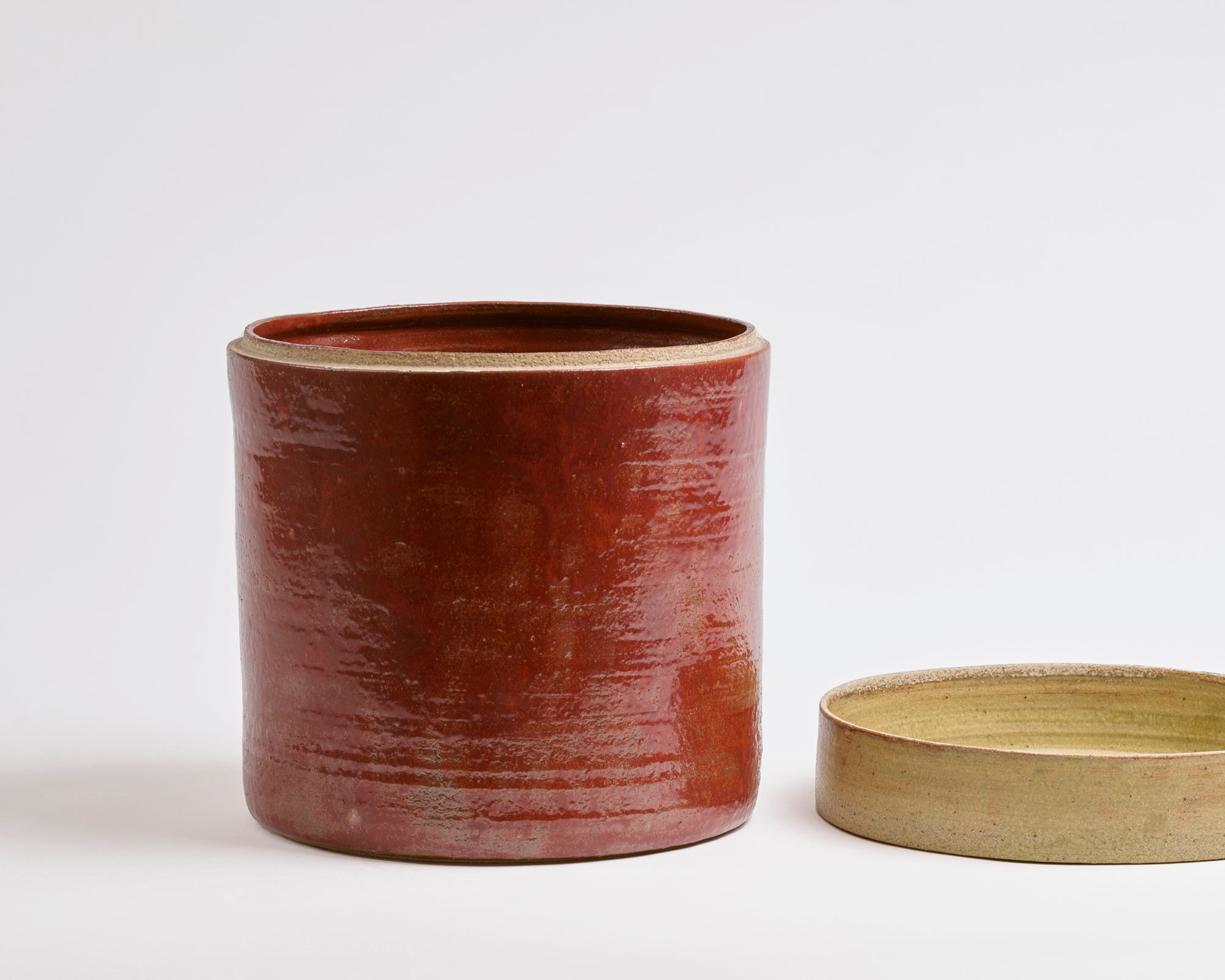 Szilvassy Ceramic Jar 016 - Redart Yellow / Red Tenmoku (XL)