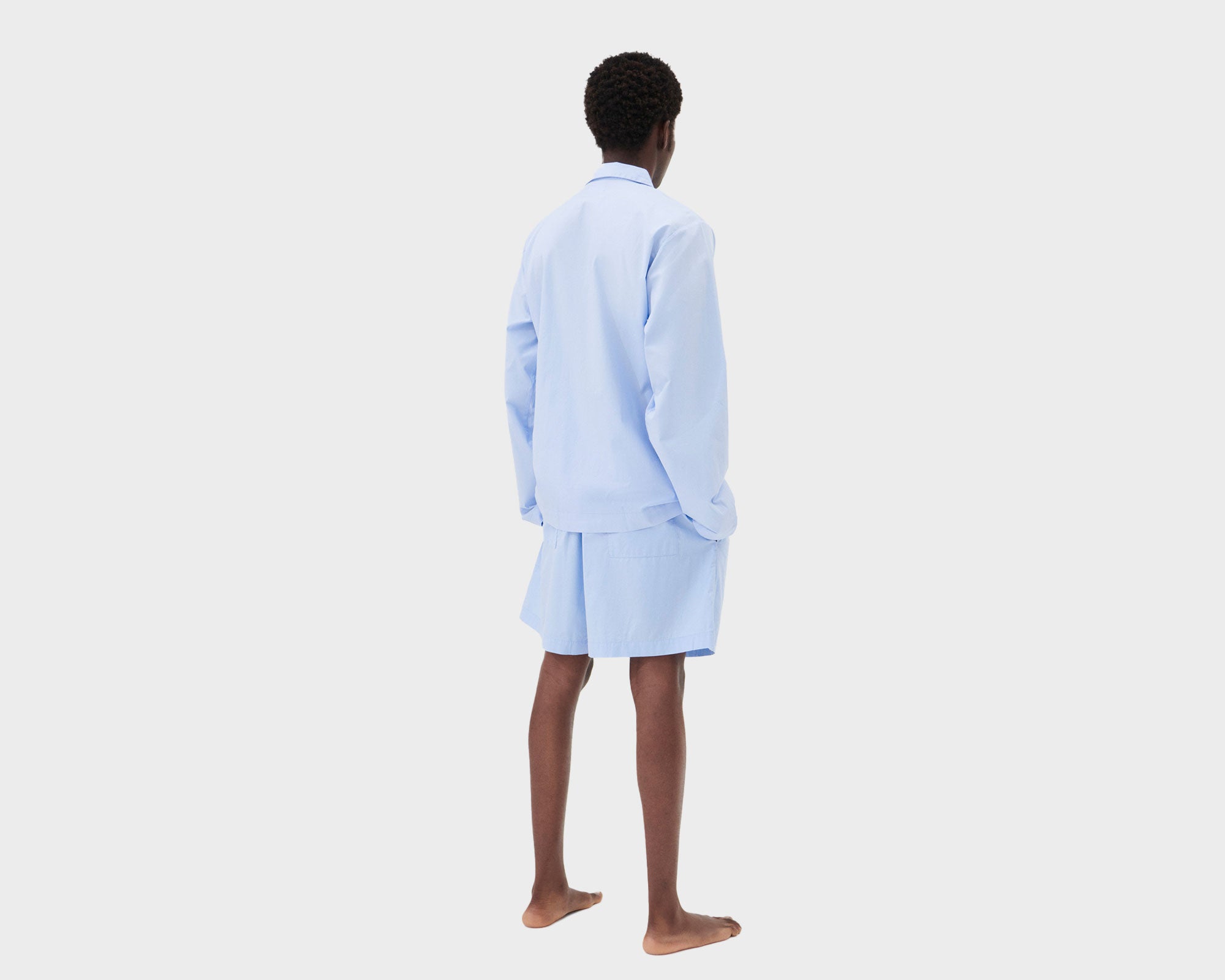 Tekla Poplin Short - Shirt Blue