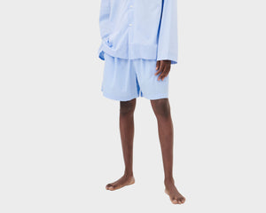 Tekla Poplin Short - Shirt Blue