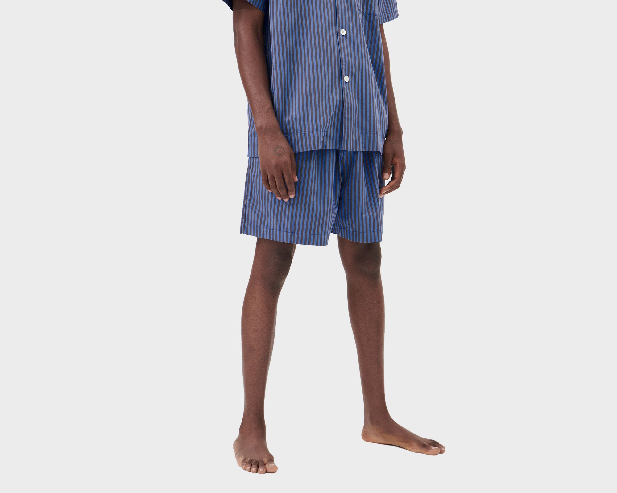 Tekla Poplin Short - Verneuil Stripes