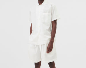 Tekla Poplin Short Sleeve Shirt - Alabaster White