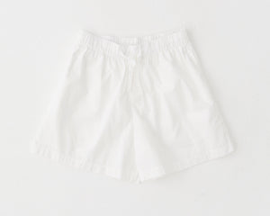 Tekla Poplin Short - Alabaster White