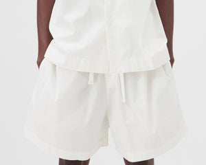 Tekla Poplin Short - Alabaster White