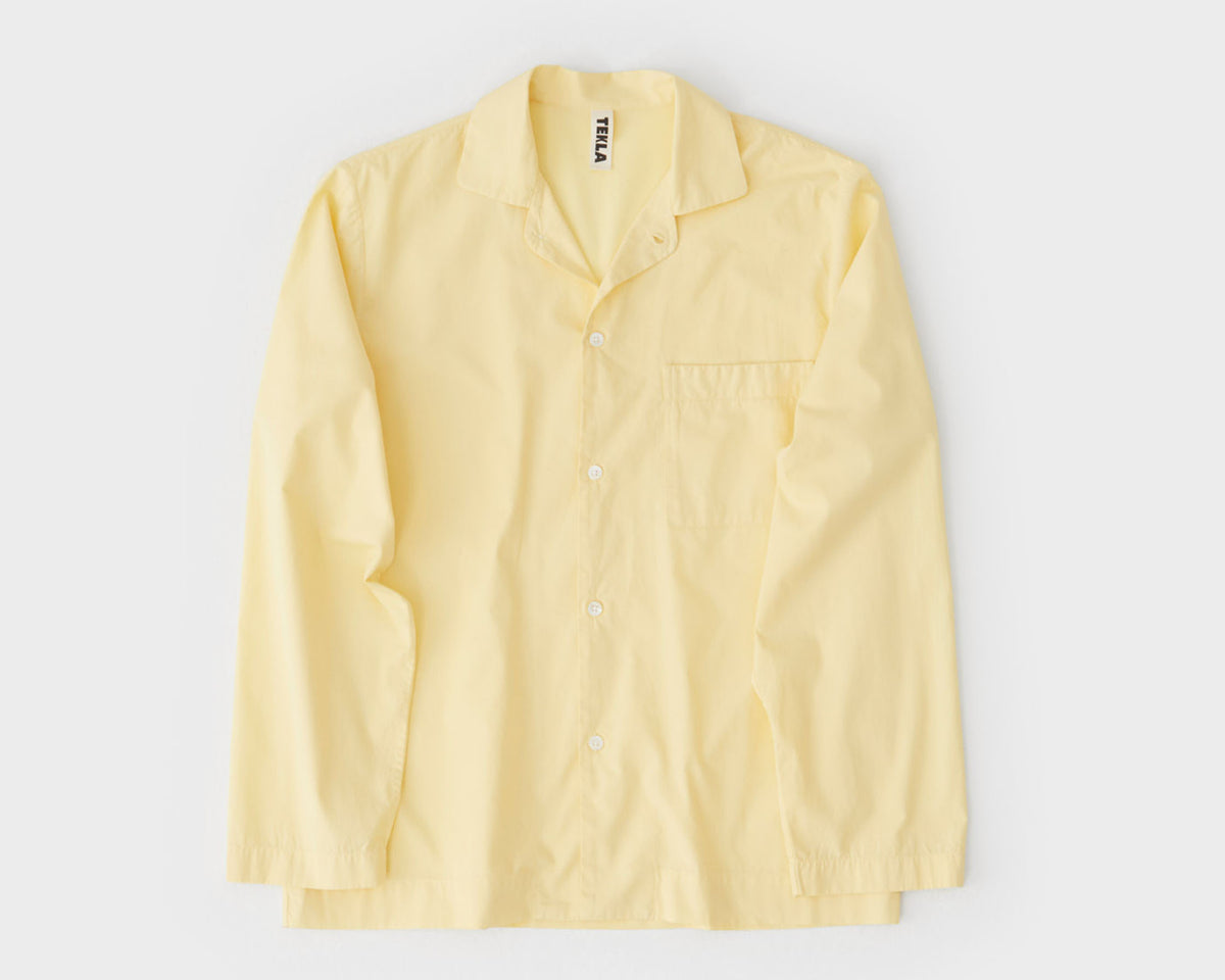 Tekla Poplin Long Sleeve Shirt - Lemonade