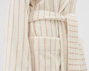 Tekla Organic Cotton Classic Bathrobe - Sienna Stripes