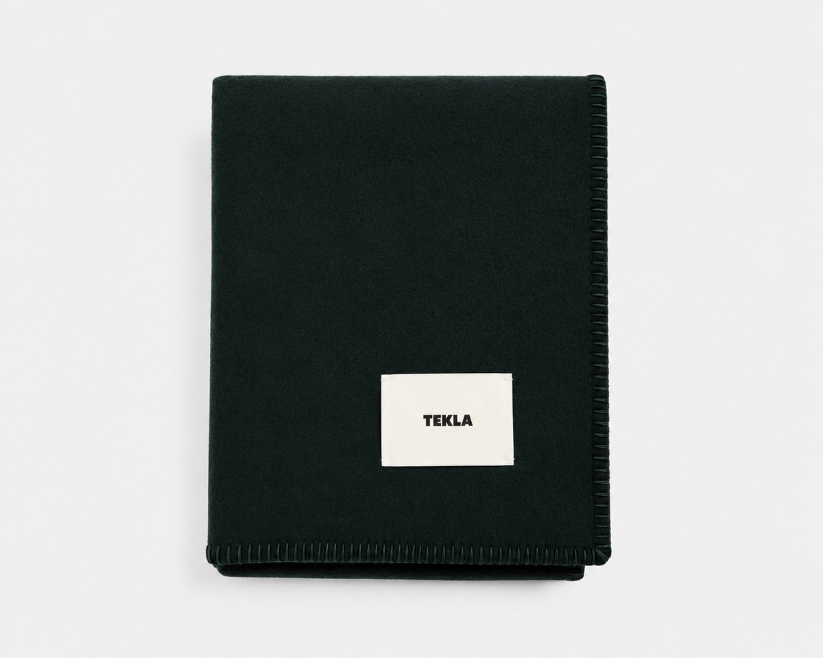 Tekla Merino Wool Blanket - Dark Green