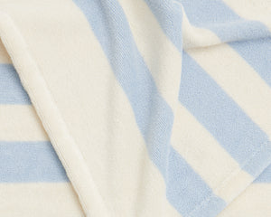 Tekla Organic Cotton Beach Towel - Isle Blue Stripes
