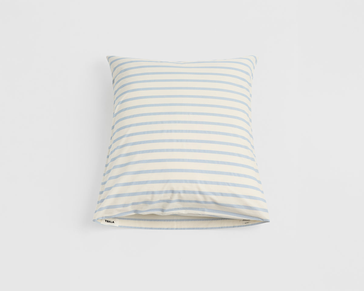 Tekla Cotton Percale Pillowcase - Needle Stripes