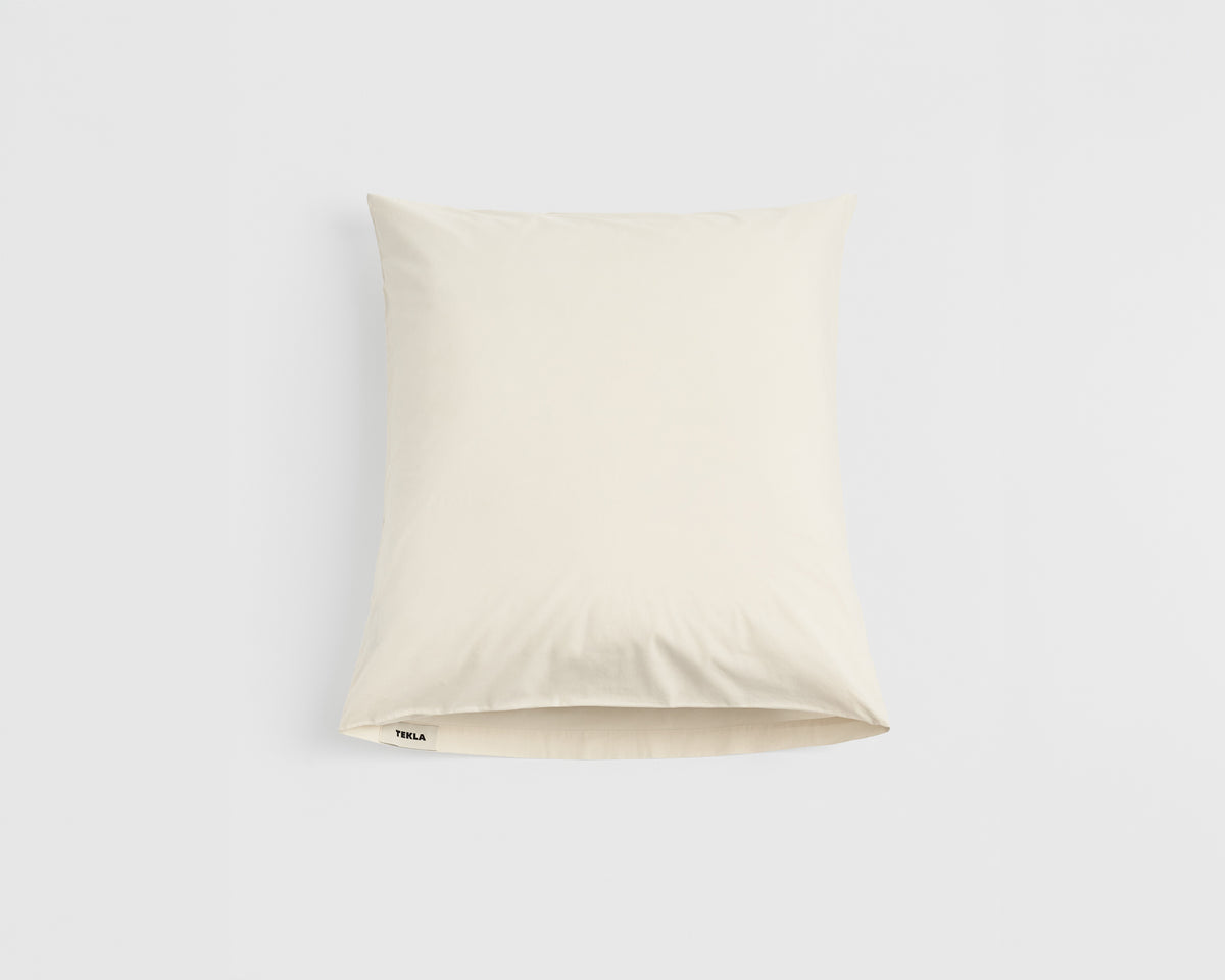 Tekla Cotton Percale Pillowcase - Winter White