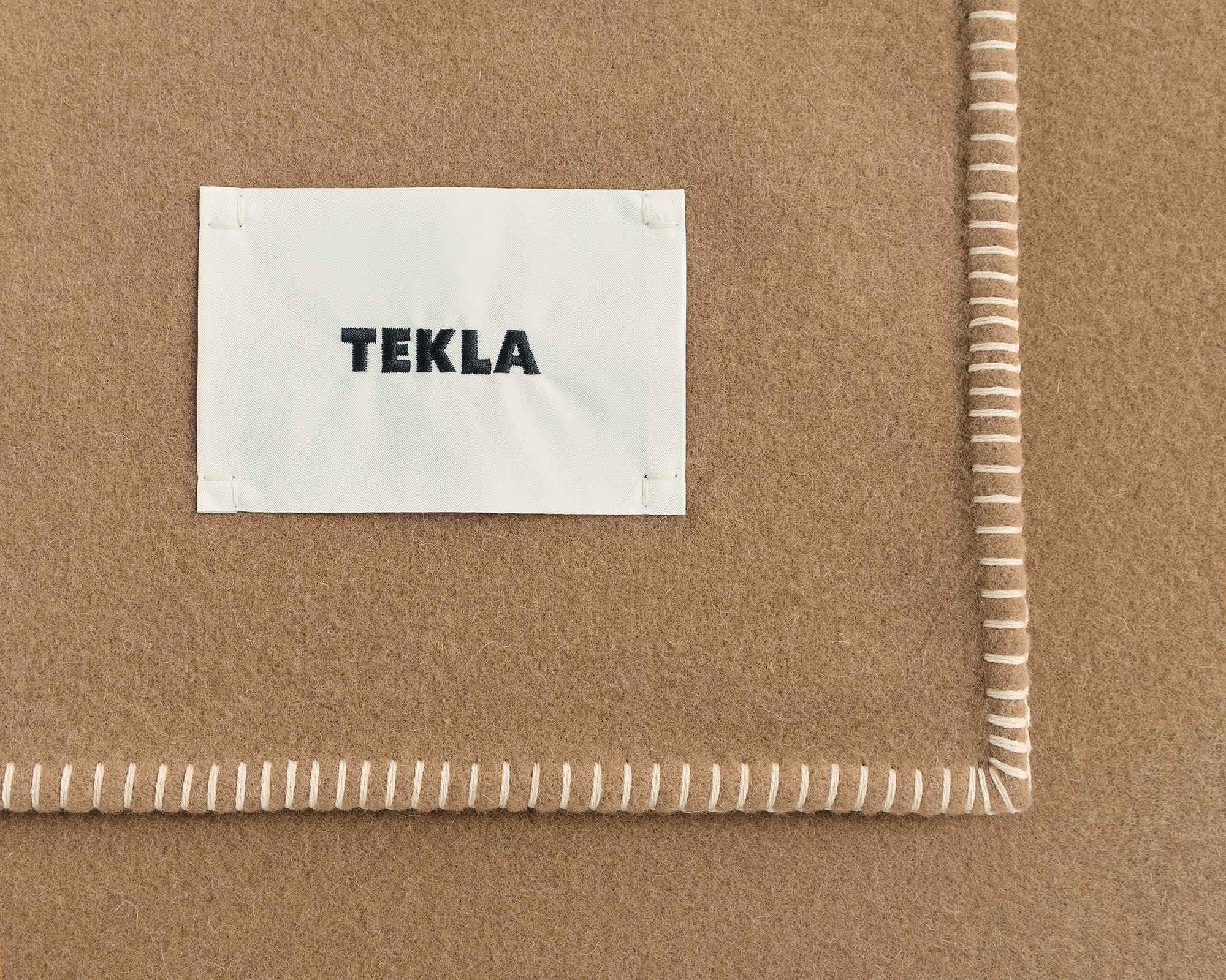 Tekla Lambswool Wool Blanket - Oak