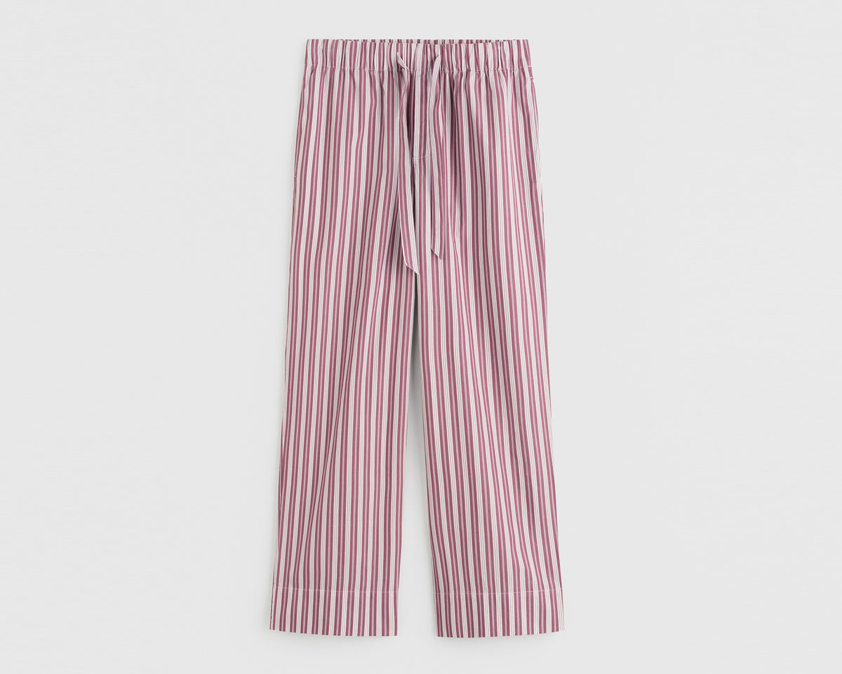 Tekla Poplin Pant - Rhubarb Stripes