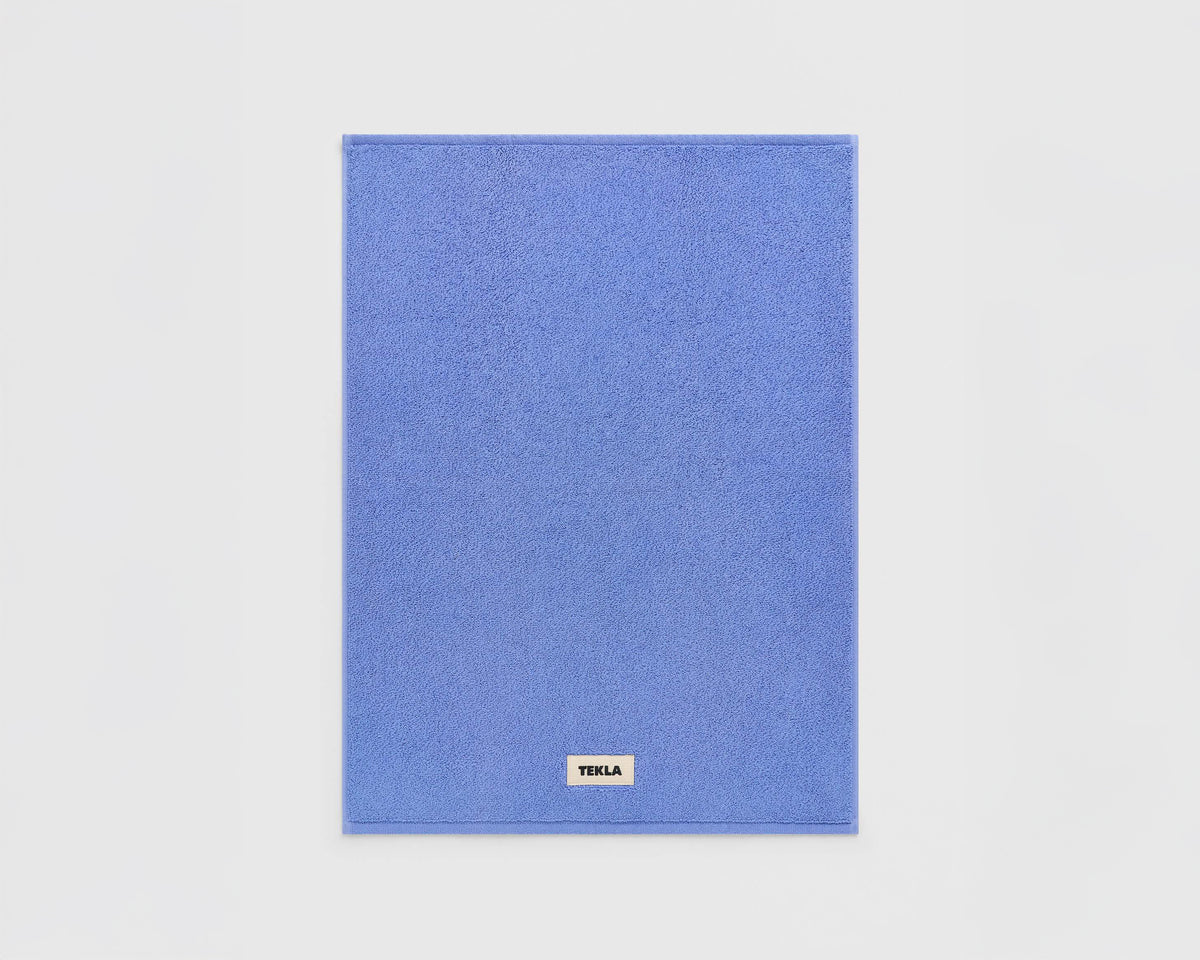 Tekla Organic Cotton Bath Mat - Clear Blue