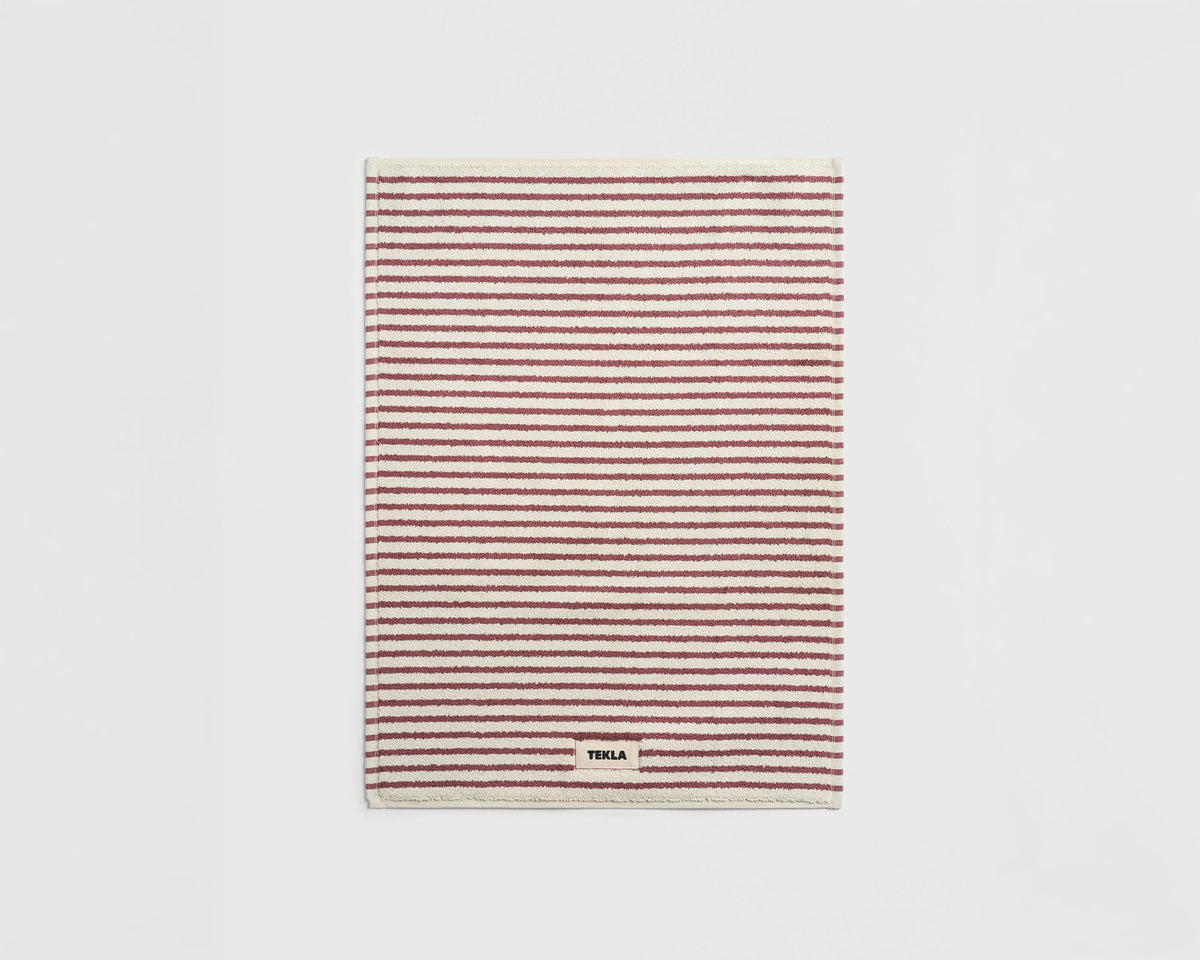 Tekla Organic Cotton Bath Mat - Ripple Stripes