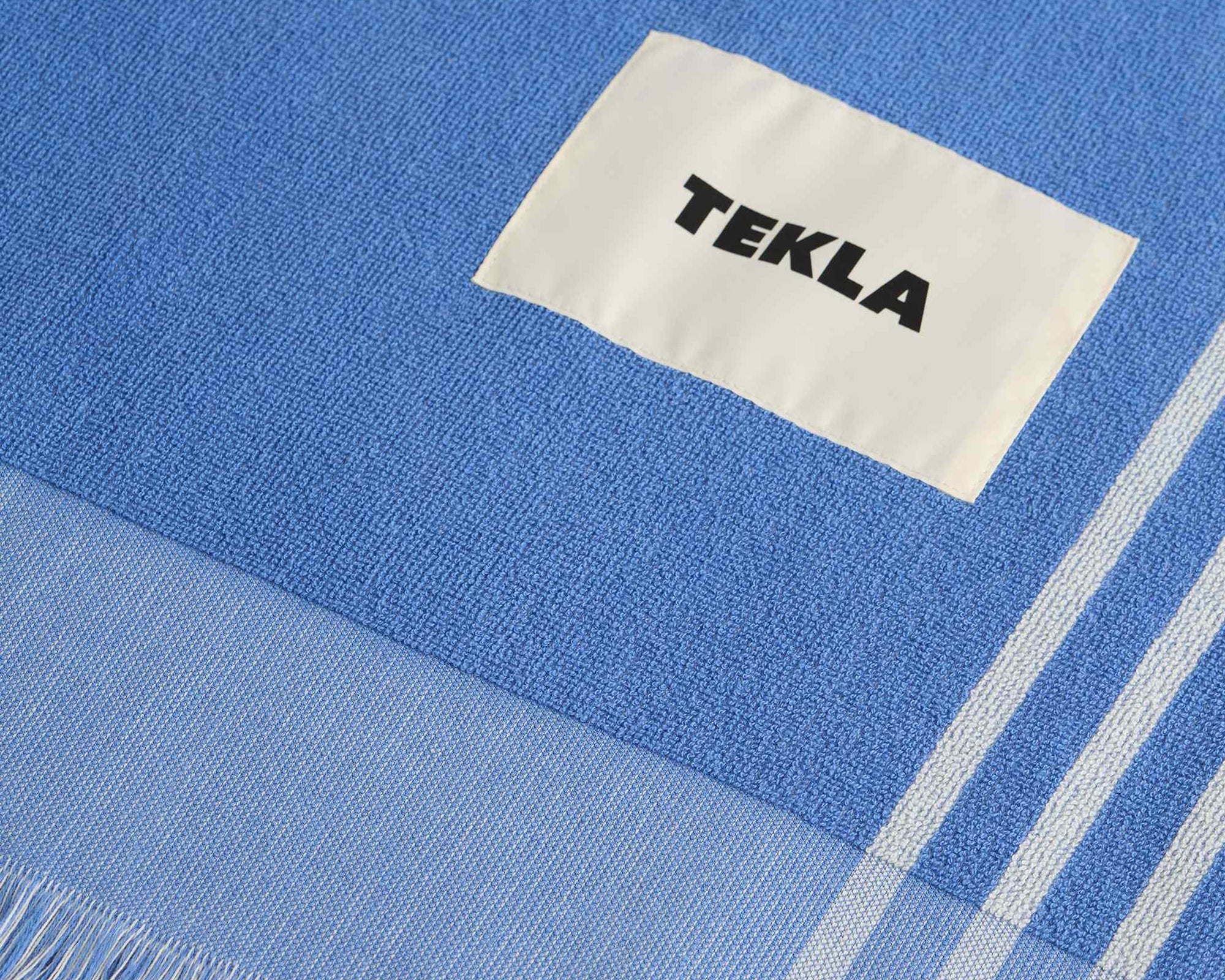 Tekla Organic Cotton Beach Towel - Azul