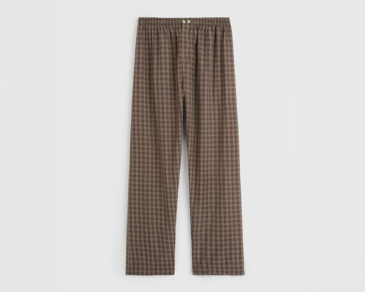 Tekla Fine Twill Men's Pants - Serra Checks
