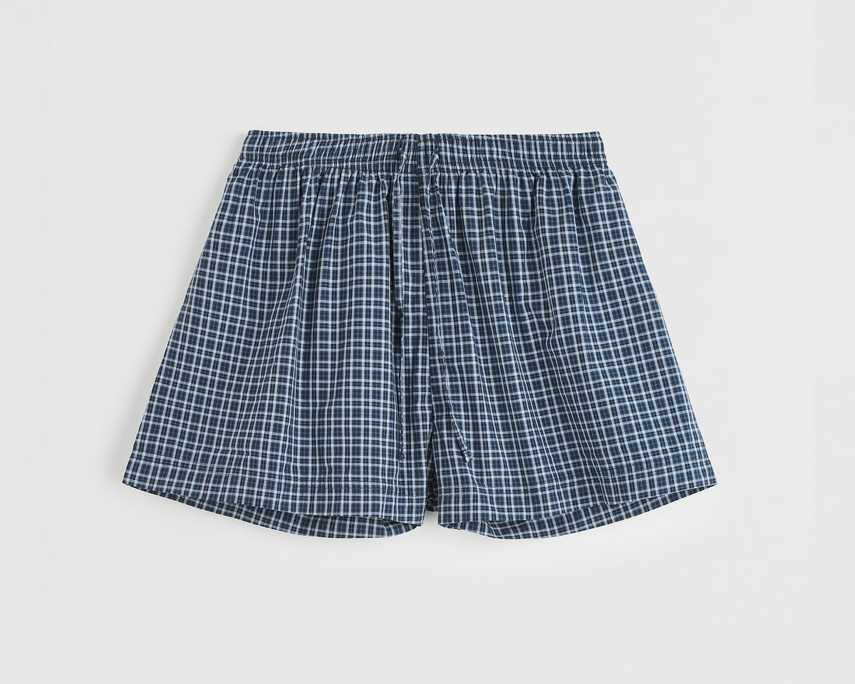 Tekla Fine Twill Women's Shorts - Lanegan Checks