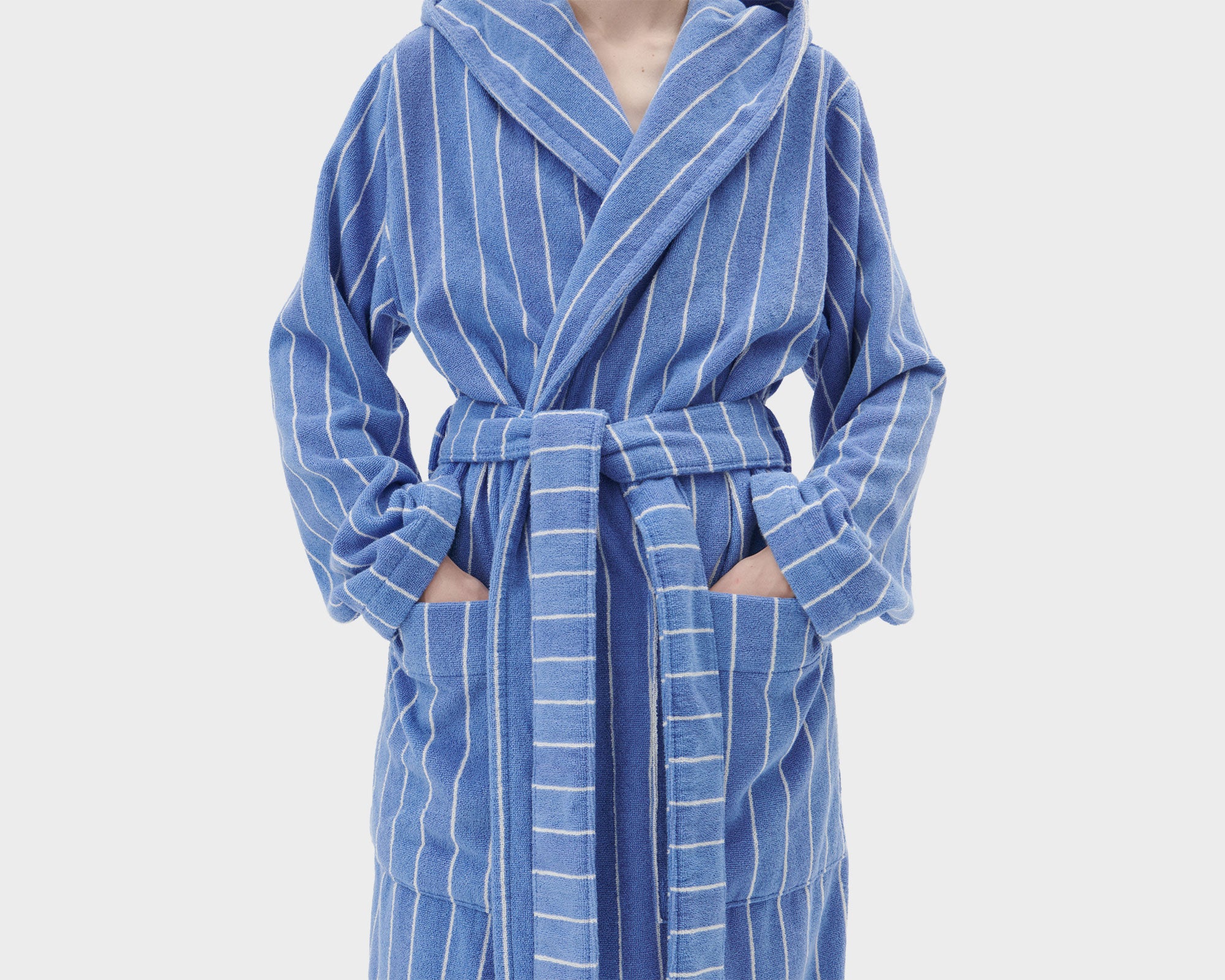 Tekla Organic Cotton Hooded Bathrobe - Marseille