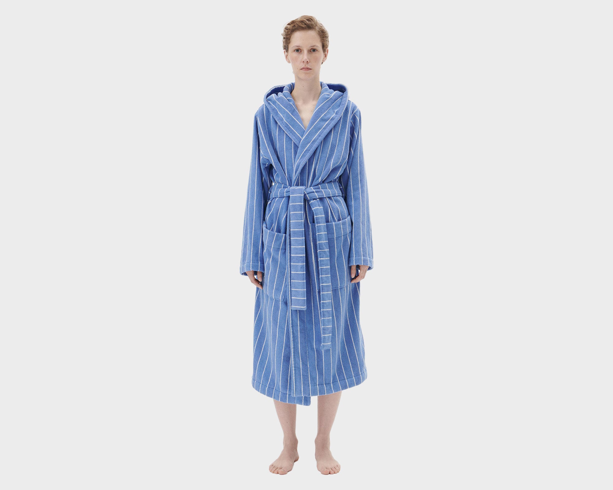 Tekla Organic Cotton Hooded Bathrobe - Marseille