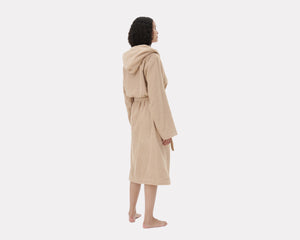 Tekla Organic Cotton Hooded Bathrobe - Sienna