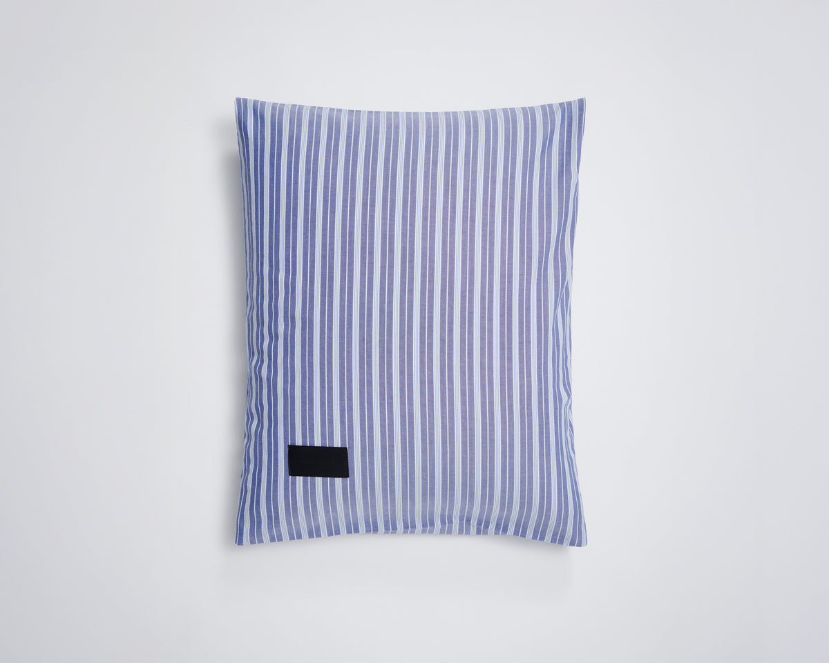 Magniberg Wall Street Oxford Pillowcase - Medium Blue Stripe