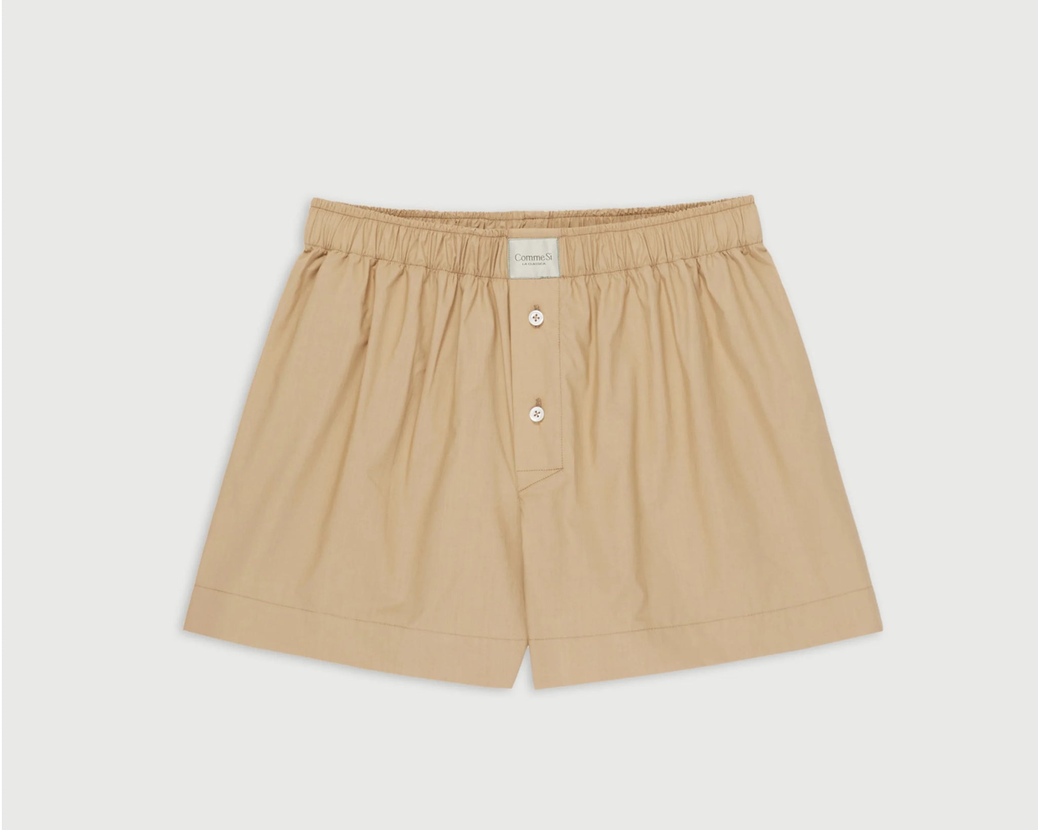 Comme Si La Boxer Classica Cotton Shorts - Khaki