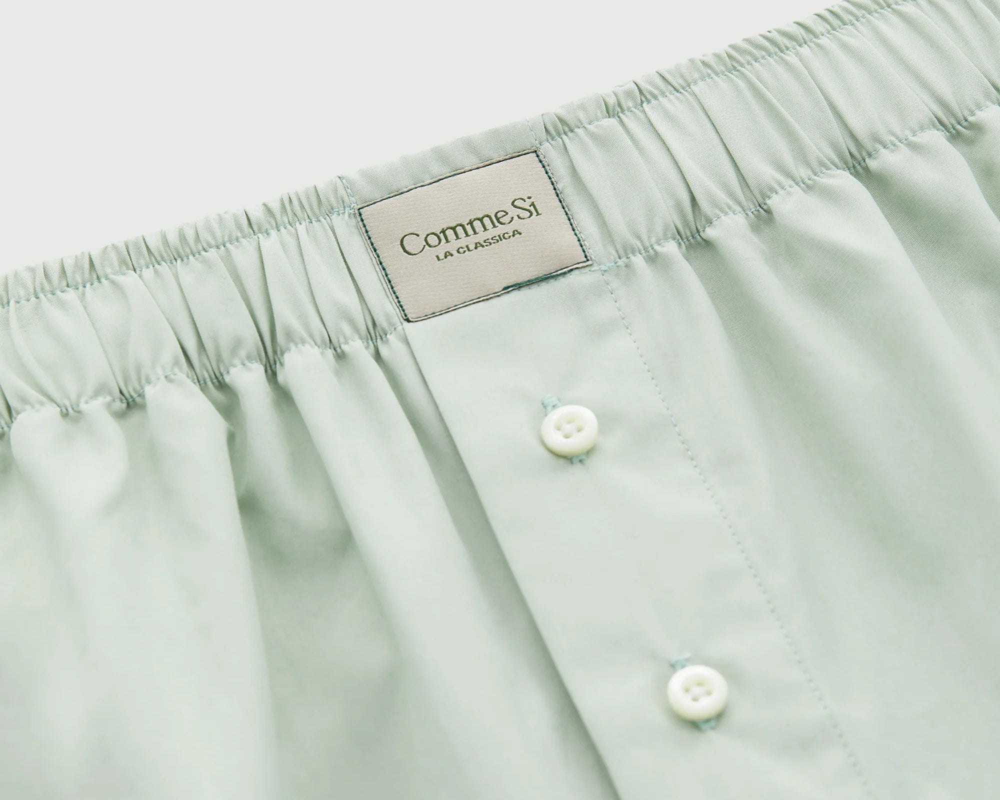 Comme Si La Boxer Classica Cotton Shorts - Sage