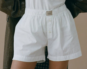 Comme Si La Boxer Classica Cotton Shorts - White