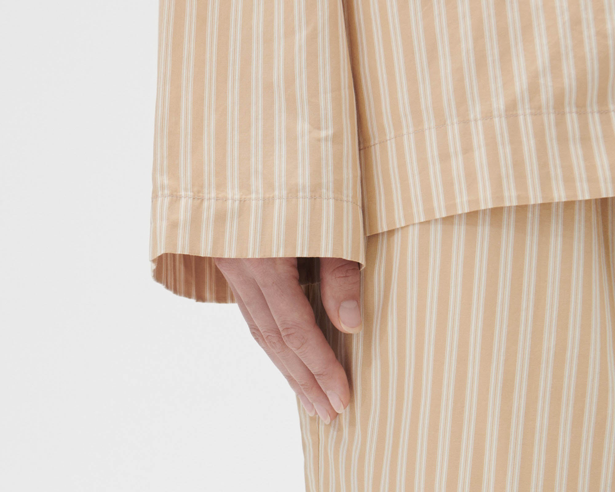 Tekla Poplin Long Sleeve Shirt - Corinth Stripes