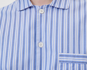 Tekla Poplin Long Sleeve Shirt - Penny Stripes