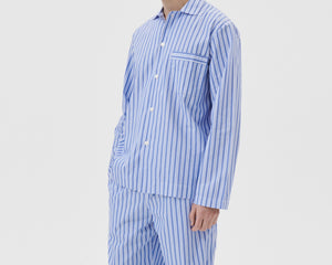 Tekla Poplin Long Sleeve Shirt - Penny Stripes