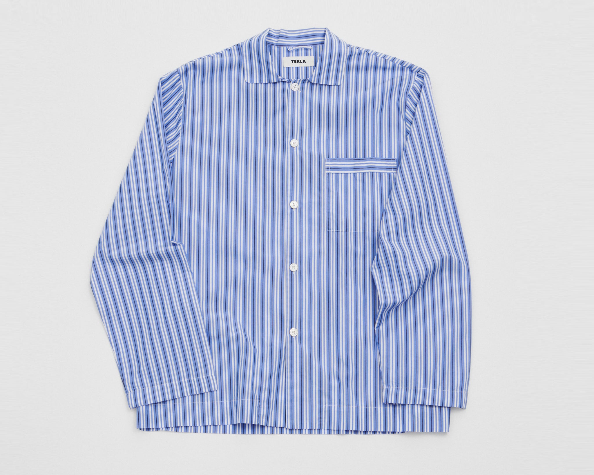 Tekla Poplin Long Sleeve Shirt - Penny Stripes