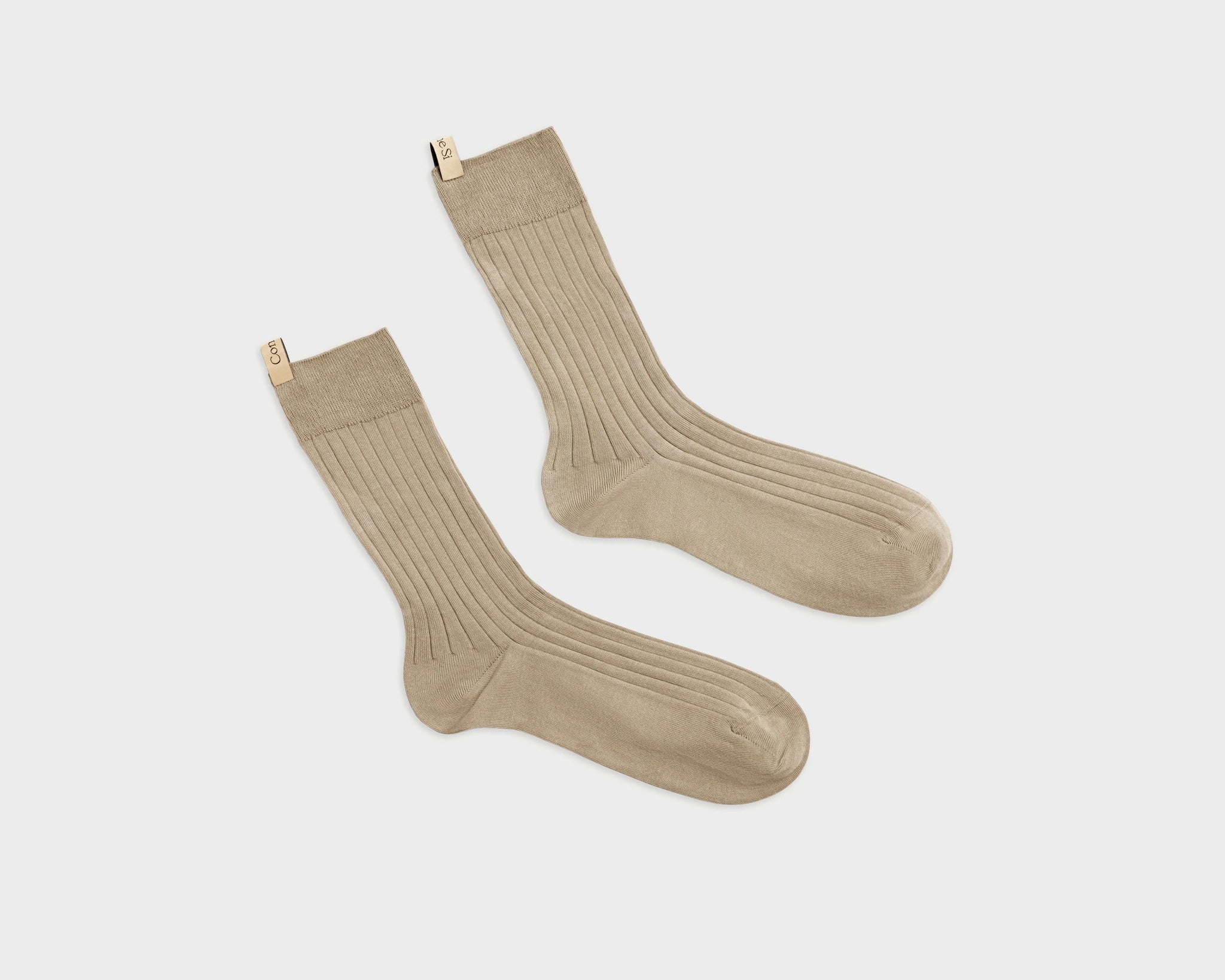 Comme Si Yves Cotton Socks - Khaki