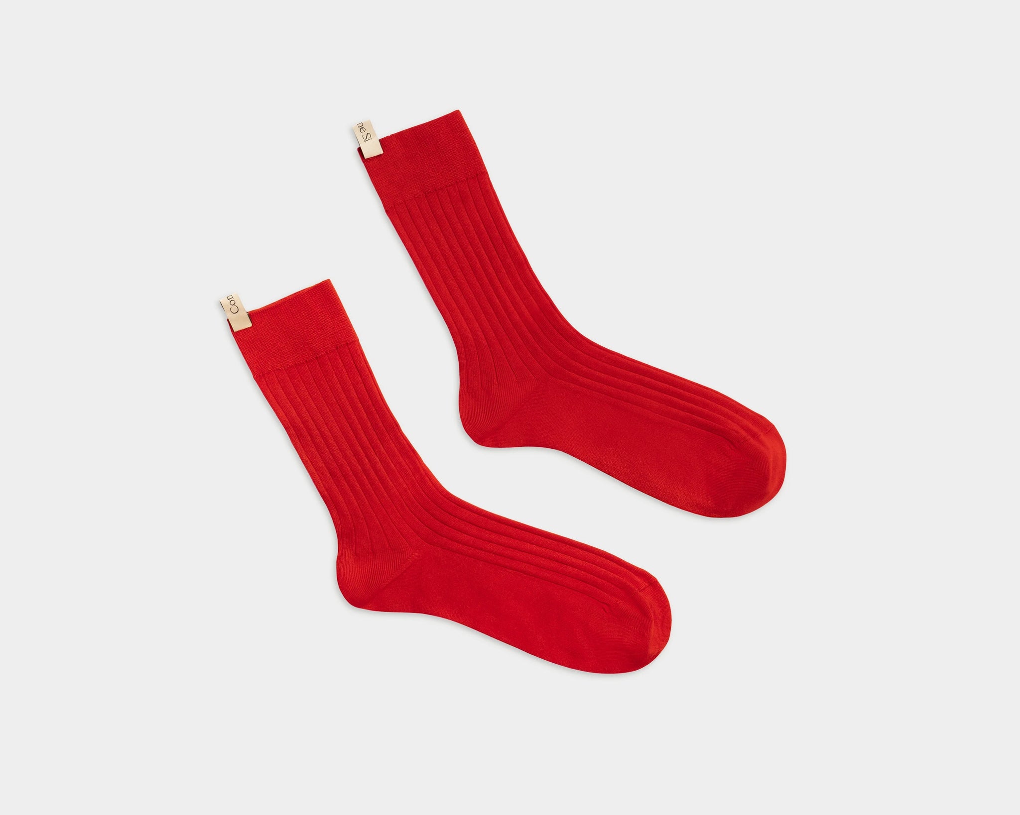 Comme Si Yves Cotton Socks - Scarlet