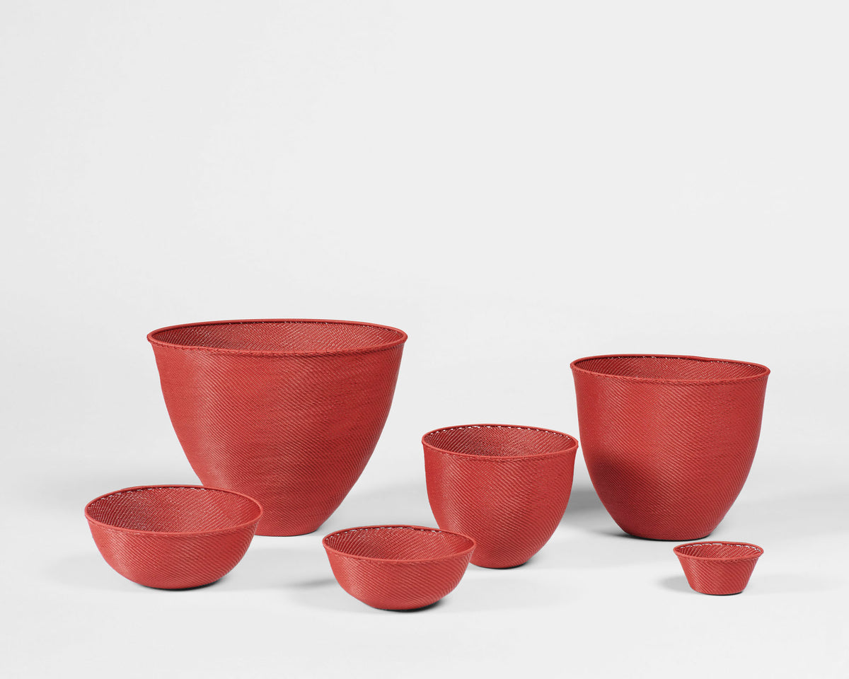 Telephone Wire Bowl - Brick Red