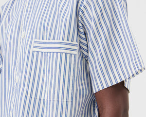 Tekla Poplin Short Sleeve Shirt - Skagen Stripes